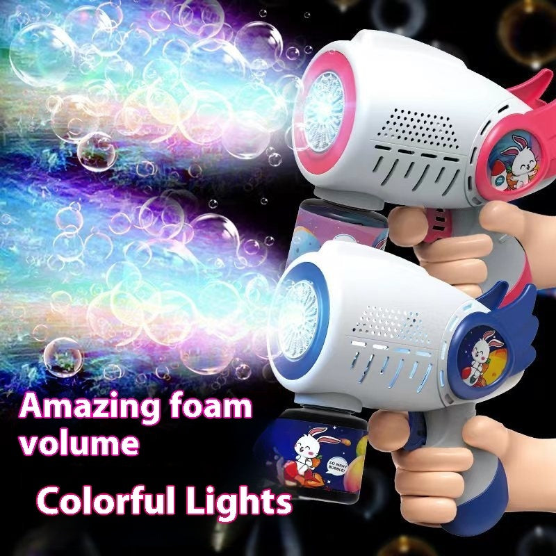 Electric Bubble Maker Toy Children's Luminous Bubble Blowing Gun Puzzle